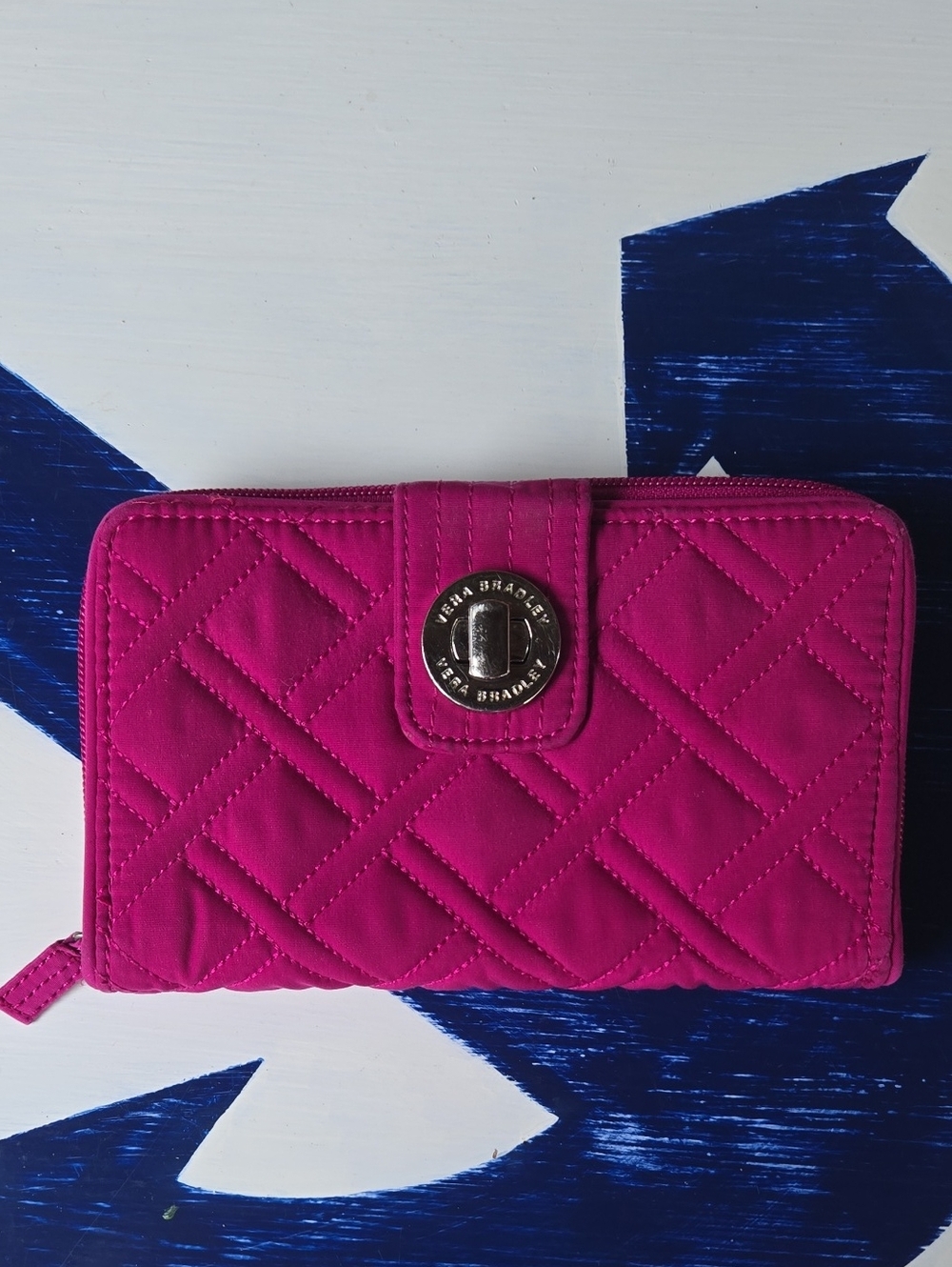 Vera Bradley Hot Pink Quilted Multi Compartment Wallet